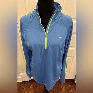 Nike Dri Fit Long Sleeve 1/4 Zip Mock Neck Pullover Women’s Sz Large